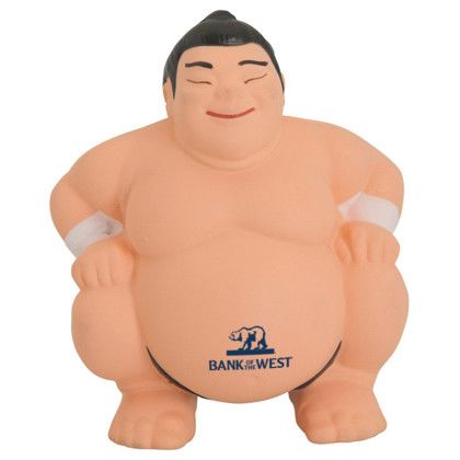 Custom Sumo Wrestler Stress Reliever with Logo Imprint