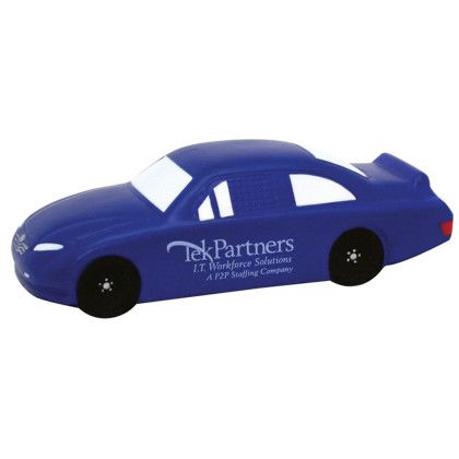 Custom Stock Car Stress Reliever with Logo Imprint -  Blue