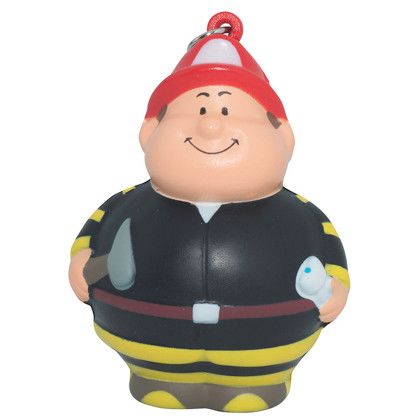 Custom Fireman Bert Stress Reliever Keychain