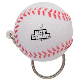 Custom Baseball Keyring Stress Reliever with Logo Imprint
