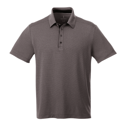 Custom Men's SKARA Short Sleeve Polo - Heather Charcoal