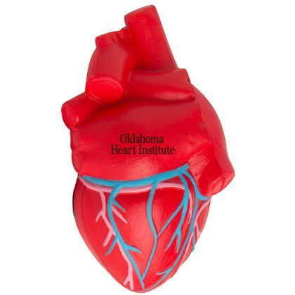 Custom Anatomic Heart with Veins Stress Reliever with Logo Imprint