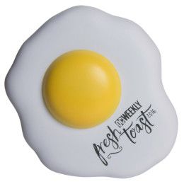 Custom Fried Egg Stress Reliever with Logo Imprint