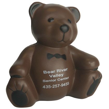 Custom Teddy Bear Stress Reliever with Logo Imprint