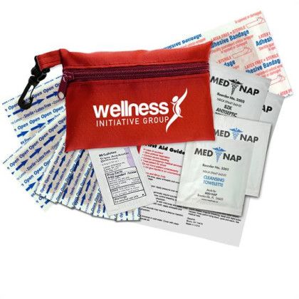 Custom Zip Tote First Aid Kit 3 - Red