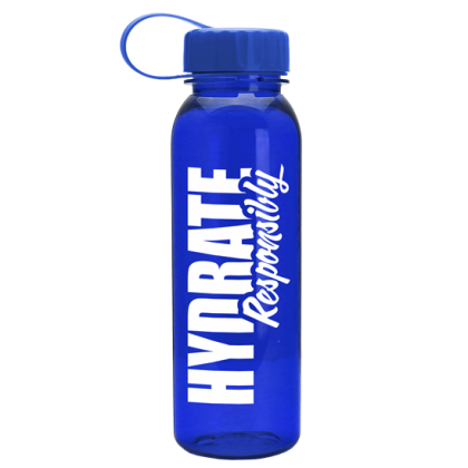 Custom The Outdoorsman - 24 Oz. Tritan ReNew Bottle With Tethered Lid - Transparent Blue