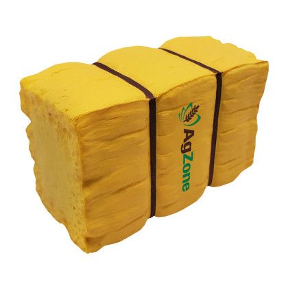 Custom Bale of Hay Stress Reliever with Logo Imprint