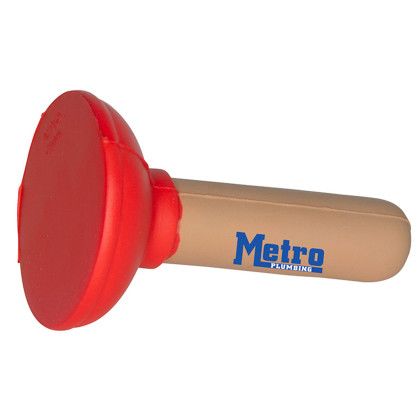 Custom Plunger Stress Reliever with Logo Imprint
