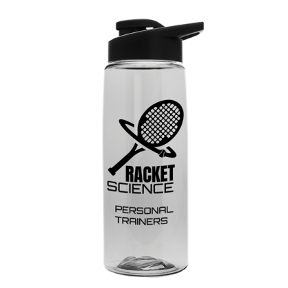 Custom The Flair 26 Oz. Bottle Made With Tritan ReNew Drink Thru Lid - Clear