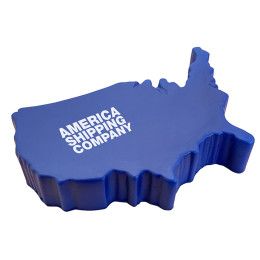 Custom USA Map Stress Reliever with Logo Imprint