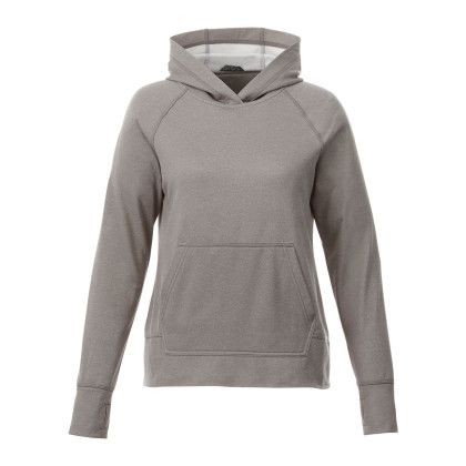 Custom Women's COVILLE Knit Hoodie with Thumb Holes - Heather Gray