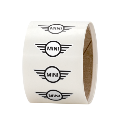 Custom Die Cut 2" x 2" Roll Labels with Logo 