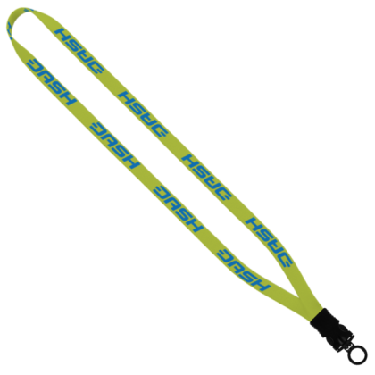 Custom 1/2" Dye- Sublimated Stretchy Elastic Lanyard with Logo - Plastic Snap- Buckle Release