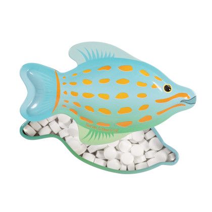 Custom Angelfish Fish Tin with Mints - Open