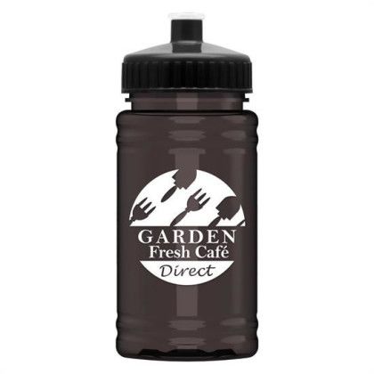 Custom UpCycle - Mini 16 Oz. RPet Sports Bottle With Push-Pull Lid - Transparent Smoke