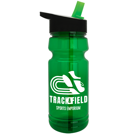 Custom The Trainer - 24 Oz. UpCycle RPET Bottles With Flip Straw Lid