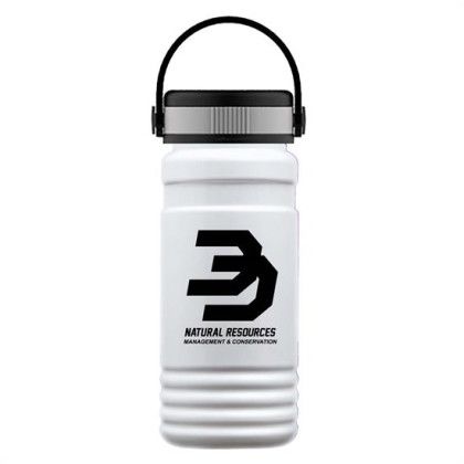 Custom 20 Oz. UpCycle RPET Bottle With EZ-Grip Lid - White