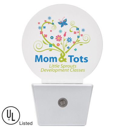 Custom White LED Night Light - Circle