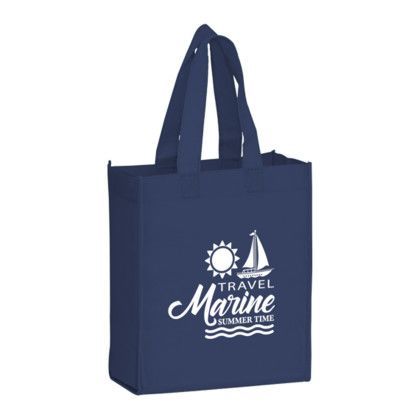 Custom Recycled P.E.T. Non-Woven Tote Bag - Navy Blue