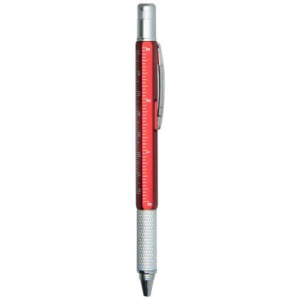 Custom Multi Tool Pen with Level - Red