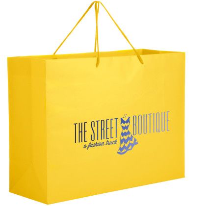 Custom Matte Laminated Euro Tote Bag - Sun Yellow