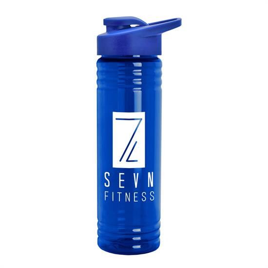 Custom 24 Oz. Slim Fit UpCycle RPET Bottles With Drink-Thru Lid