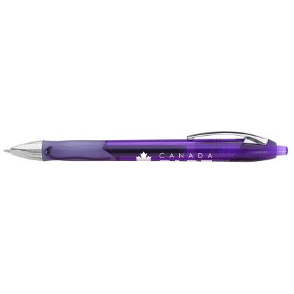 Custom BIC Ferocity Clic Gel Pen - Purple