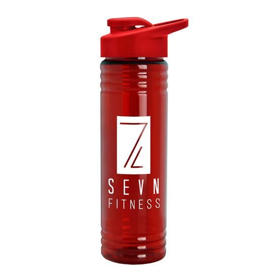 Custom 24 Oz. Slim Fit UpCycle RPET Bottles With Drink-Thru Lid