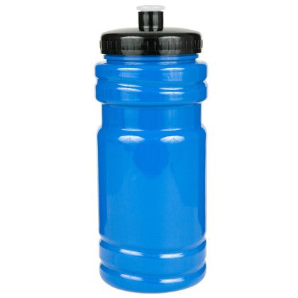 Translucent 20 oz Surf Bottle-Push Pull Lid - Royal Blue with Black Lid