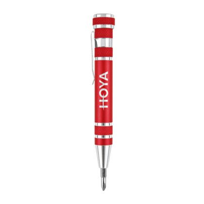 Custom Pocket Pal Aluminum Tool Pen - Red