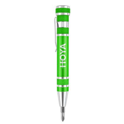 Custom Pocket Pal Aluminum Tool Pen - Lime Green