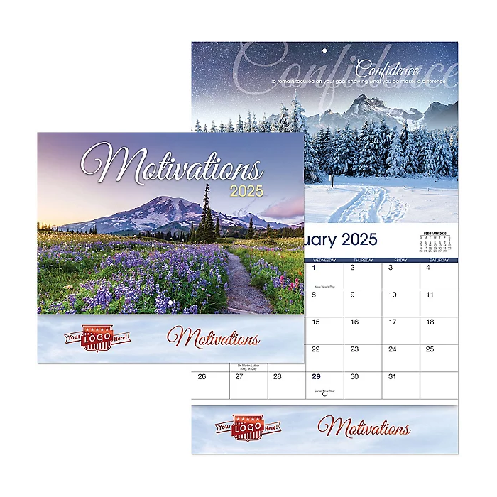 Coronado Motivations Stapled Wall Calendar with Logo