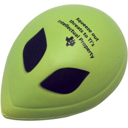Custom Alien Head Stress Reliever with Logo Imprint