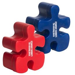 Custom Puzzle Piece Stress Relievers with Logo Imprints