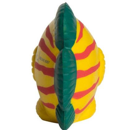 Custom Tropical Fish Stress Reliever with Logo Imprint - Back