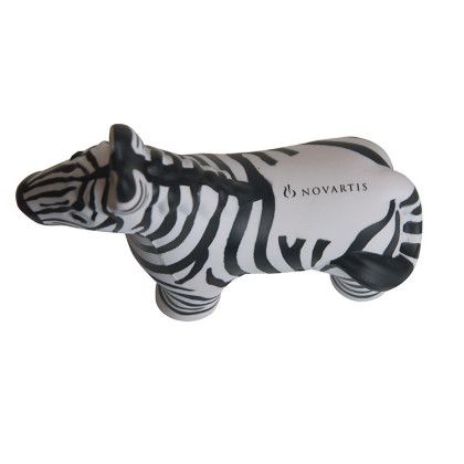 Custom Zebra Stress Reliever - Logo Imprint on Top