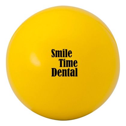 Custom Smiley Face Stress Reliever - Logo Imprint on Back