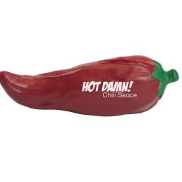 Custom Red Chili Pepper Stress Reliever with Logo Imprint