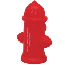 Custom Fire Hydrant Stress Reliever with Logo Imprint