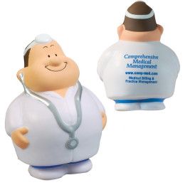 Custom Doctor Bert Stress Reliever with Logo Imprint