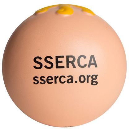 Custom Funny Face with Smile Stress Reliever - Logo Imprinted on Back