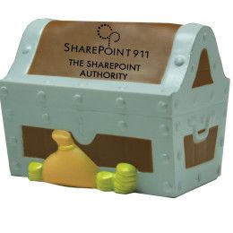 Custom Treasure Chest Stress Reliever with Logo Imprint