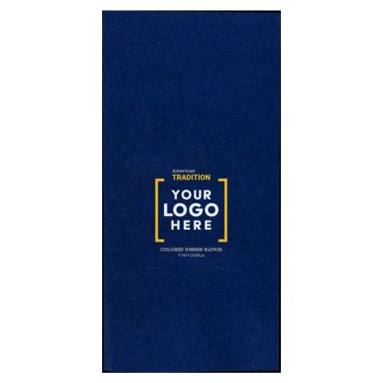 Custom Colored Dinner Napkins - Dark Blue