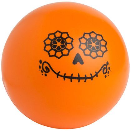 Custom Day of the Dead Stress Ball - Orange