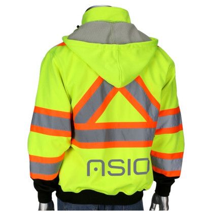 Custom Two-Tone X-Back Full Zip Grid Fleece Sweatshirt - Logo on Back