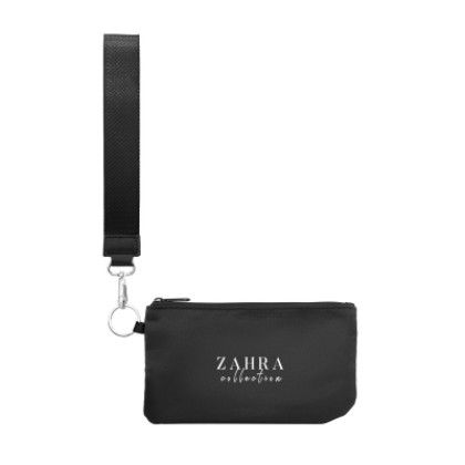 Custom Lana Rpet Wristlet Pouch - Black