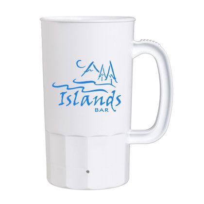 Custom 32 Oz. Beer Stein with Logo - White