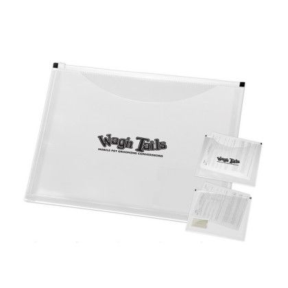 Custom Zip-It Travel Document Holder with Logo Imprint - Clear Custom Zip-It Travel Document Holder with Logo Imprint - Clear