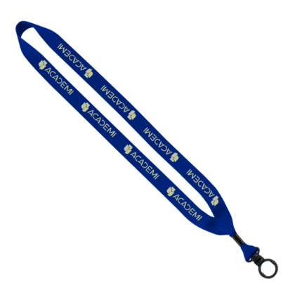 Custom 3/4" Polyester Lanyard - O-Ring - Royal Blue