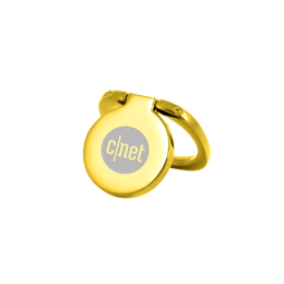 Custom Infinite Phone Ring with Logo - Gold